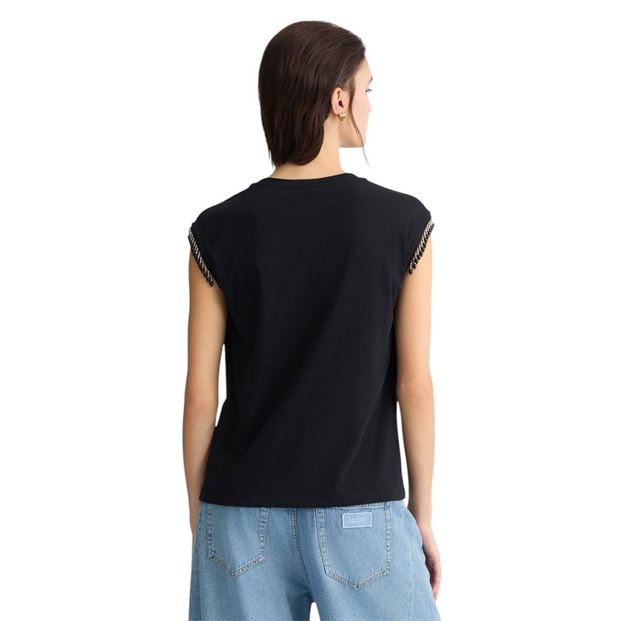 T-shirt in jersey con perline da donna Liu Jo | WA5158J500322222